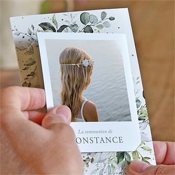 Faire-part communion espérance duo