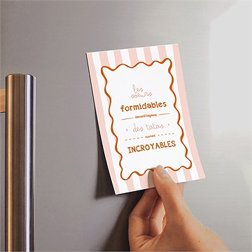 Carte annonce grossesse tata magnet - Mise en situation