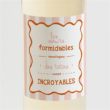 Étiquette bouteille annonce grossesse tata