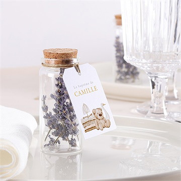 Mignonette baptême ours marin étiquette - Mise en situation