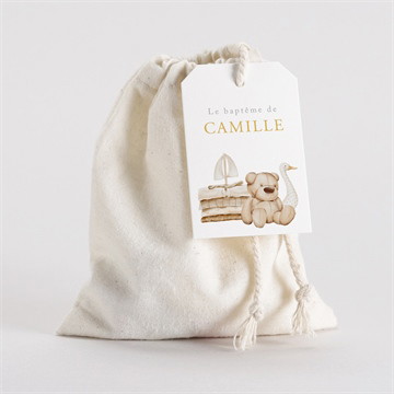 Pochon baptême ours marin