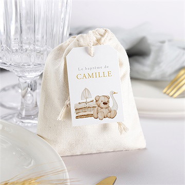 Pochon baptême ours marin - Mise en situation