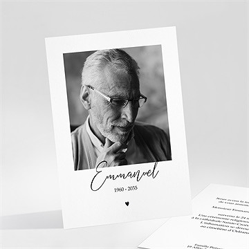 Faire-part décès du fond du coeur