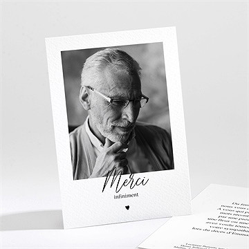 Remerciement décès du fond du coeur portrait