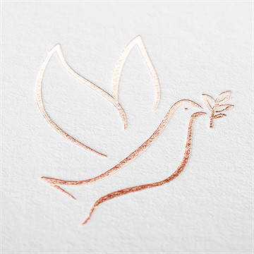 Faire-part communion gravures végétales dorure - Détail du faire-part