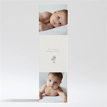 Signet baptême animaux marins - Dos du signet