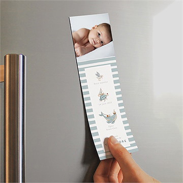 Signet baptême animaux marins magnet - Mise en situation