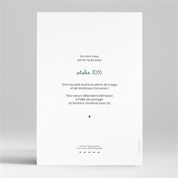 Carte annonce grossesse tonton - Dos du faire-part