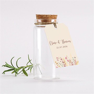 Boîte de dragées mariage élégance champêtre mignonette