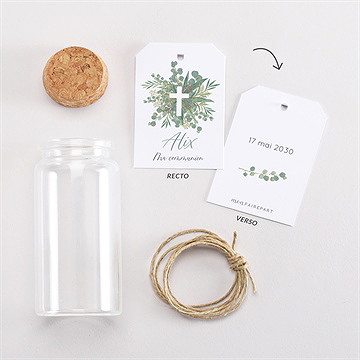 Boîte de dragées communion en grâce mignonette - Vue d'ensemble