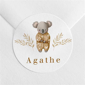 Sticker naissance bébé koala
