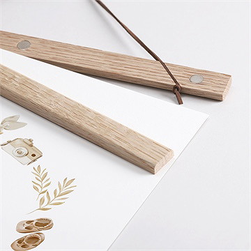 Affiche naissance bébé koala - Détail des supports en bois