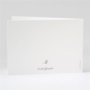 Remerciement décès souvenir de lavande plié - Dos du remerciement