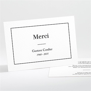 Remerciement décès classique paysage