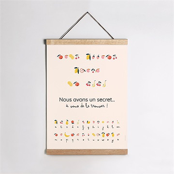 Affiche annonce grossesse rébus