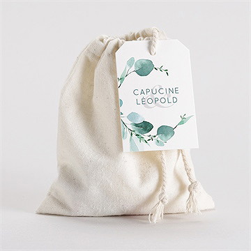 Boîte de dragées mariage grande esquisse pochon