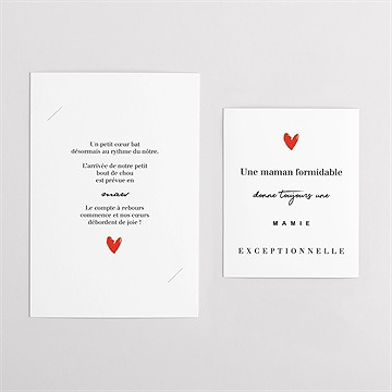 Carte annonce grossesse bientôt mamie duo - Vue d'ensemble