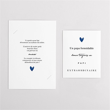 Carte annonce grossesse bientôt papi duo - Vue d'ensemble