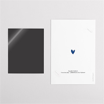 Carte annonce grossesse bientôt papi duo - Dos du faire-part