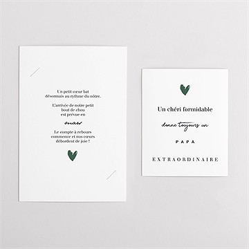 Carte annonce grossesse bientôt papa duo - Vue d'ensemble