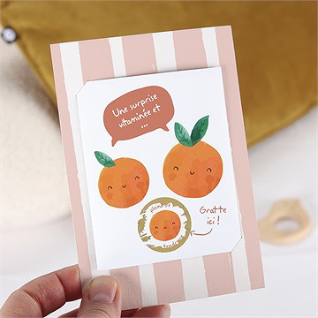 Carte annonce grossesse jeu duo - Mise en situation