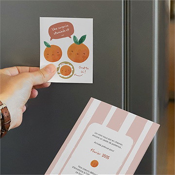 Carte annonce grossesse jeu duo - Mise en situation