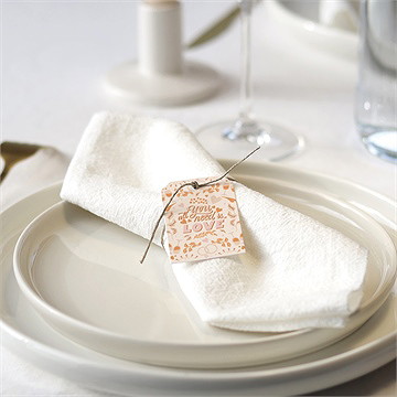 Rond de serviette mariage hippie