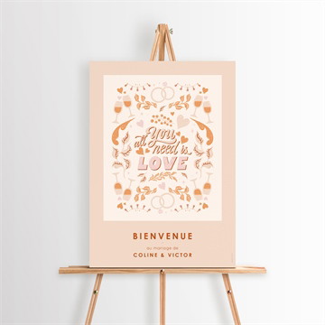 Panneau bienvenue hippie