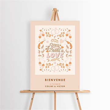 Panneau bienvenue hippie