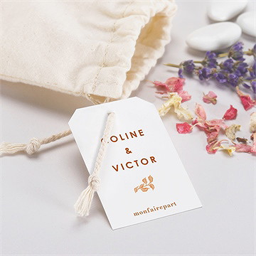 Pochon mariage  hippie - Mise en situation