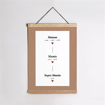 Affiche annonce grossesse arrière grand-mère - Mise en situation