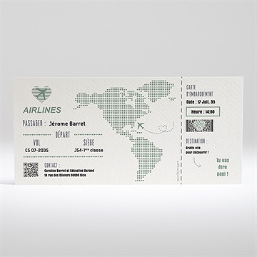 Carte annonce grossesse billet à gratter - Mise en situation