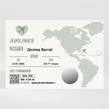 Carte annonce grossesse billet à gratter magnet
