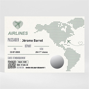 Carte annonce grossesse billet à gratter magnet