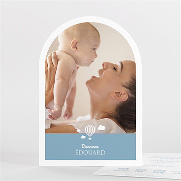 Faire-part naissance pictogrammes arche