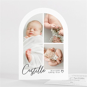 Faire-part naissance mon pele mele photo arche