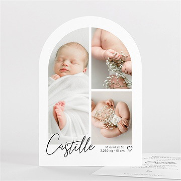Faire-part naissance mon pele mele photo arche