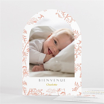 Faire-part naissance notre joie arche