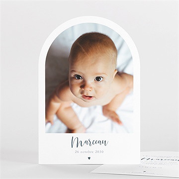 Faire-part naissance notre petit coeur arche