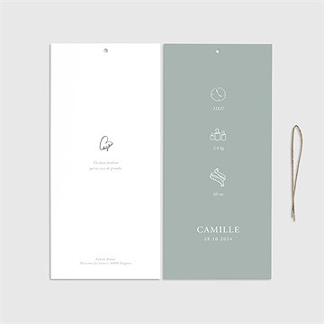 Faire-part naissance le photomaton pochette duo - Cartes intérieures verso