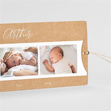 Faire-part naissance symétrie pochette duo