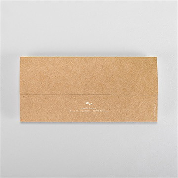 Faire-part naissance symétrie pochette duo - Dos du faire-part