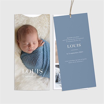 Faire-part naissance moderne et tendance pochette - Vue d'ensemble