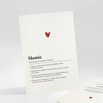 Carte annonce grossesse mamie