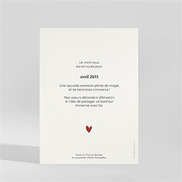 Carte annonce grossesse mamie - Dos du faire-part