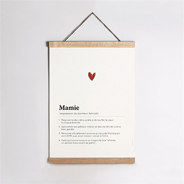 Affiche annonce grossesse mamie - Mise en situation