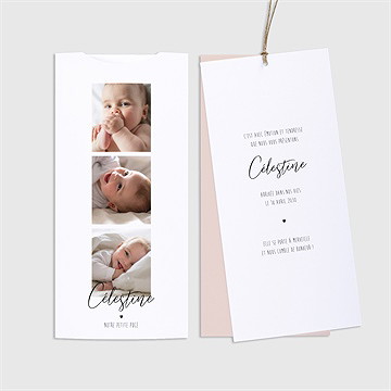 Faire-part naissance petit chéri pochette duo - Vue d'ensemble