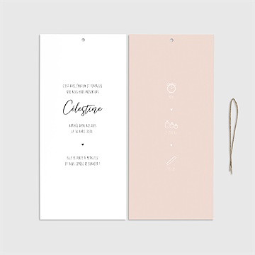 Faire-part naissance petit chéri pochette duo - Cartes intérieures recto