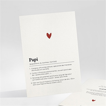 Carte annonce grossesse papi