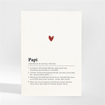 Carte annonce grossesse papi magnet